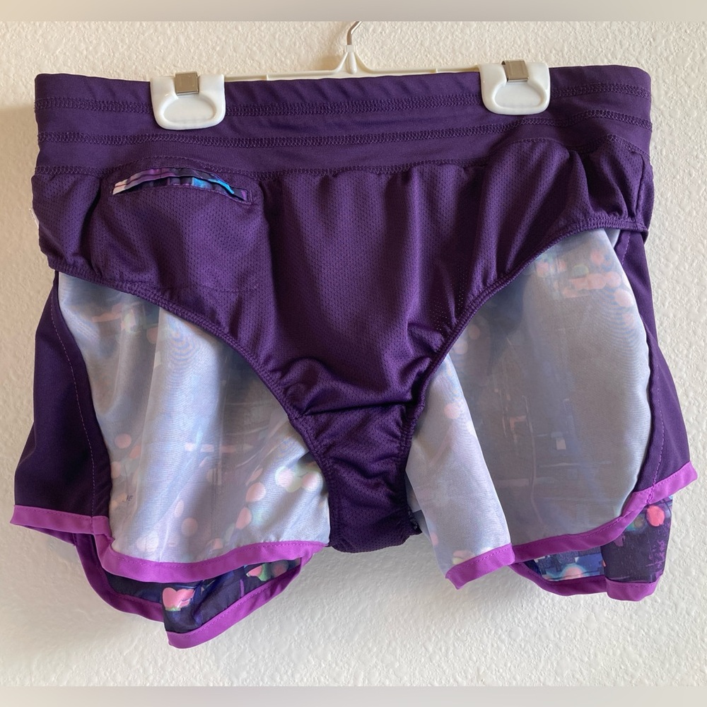 Tek Gear Purple Running Shorts with Bright Purple Trim Size M - Picture 3 of 6